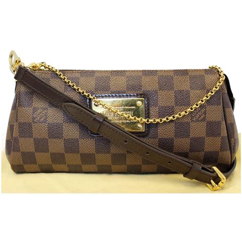 louis vuitton eva damier ebene brown canvas cross body bag|damier ebene crossbody.